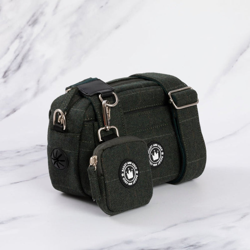Premium Forest Tweed Dog Walking Bag - Bailey and Coco (UK)
