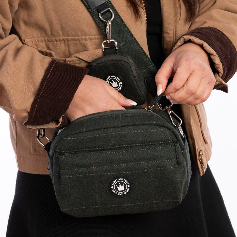Premium Forest Tweed Dog Walking Bag - Bailey and Coco (UK)