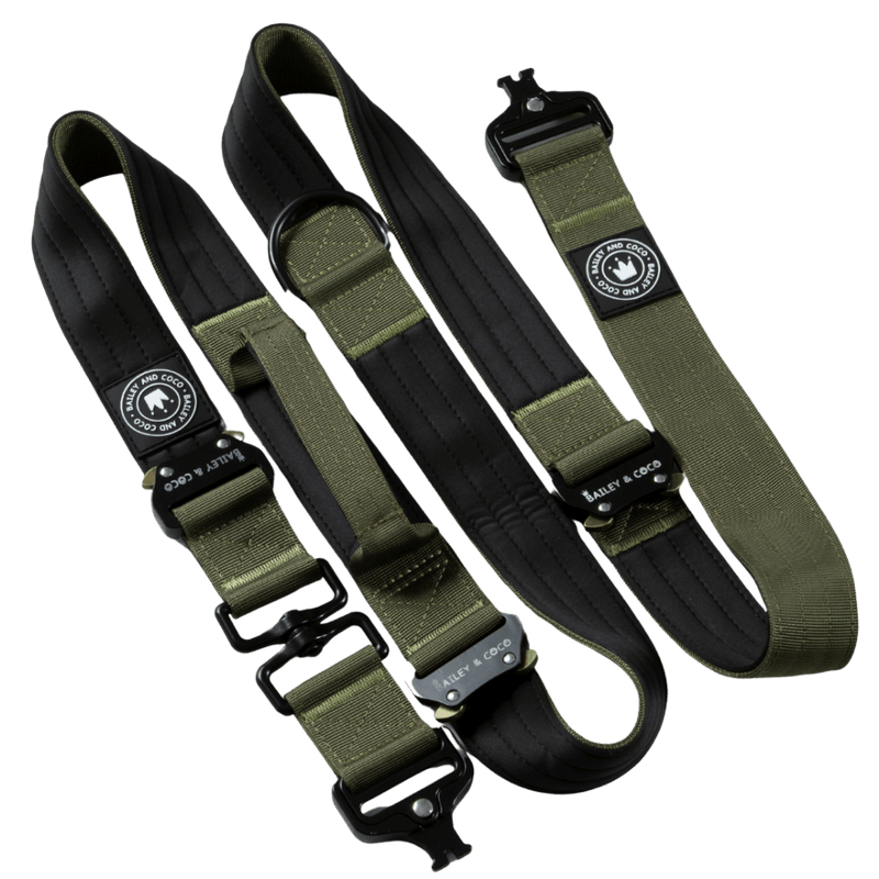 Premium Power Trails® Heavy - Duty Dog Lead 2M - All Khaki - Bailey and Coco (UK)
