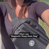 Magnetic Snap Dog Walking Bum Bag - Black