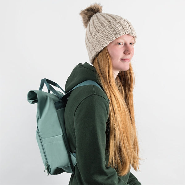Roll-Top Adventure Small 9 Litre Backpack - Mint Green - alternate view