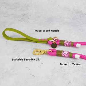 Rope Dog Lead COLOUR DROPS® - Olive it Hot - Bailey and Coco (UK)