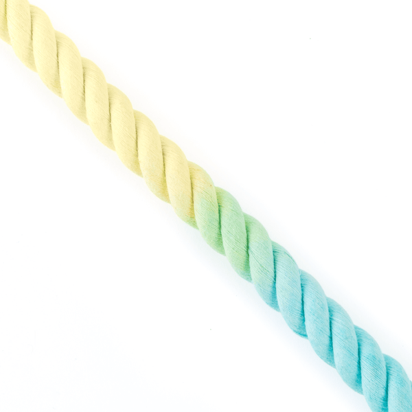 Rope Dog Lead - Ombre Yellow & Cyan - alternate view