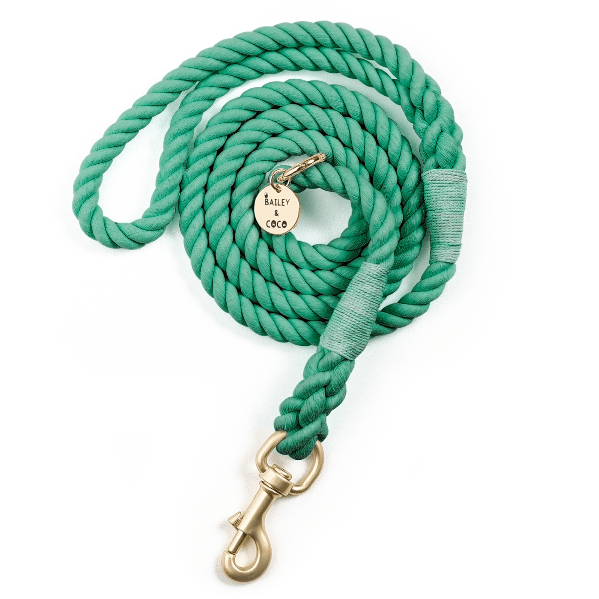Rope Dog Lead - Pine Green - Bailey and Coco (UK)