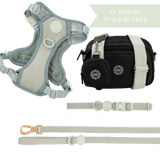 Sage Tweed Adjustable Dog Harness, Lead, Collar & Dog Walking Bag Bundle - Bailey and Coco (UK)