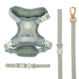 Sage Tweed Trail & Glow Dog Harness, Lead & Collar Bundle - Bailey and Coco (UK)