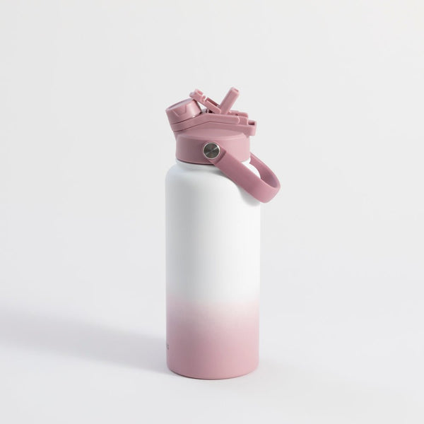 Switch 1L Water Bottle with Straw – Aurora Blush Ombre - alternate view