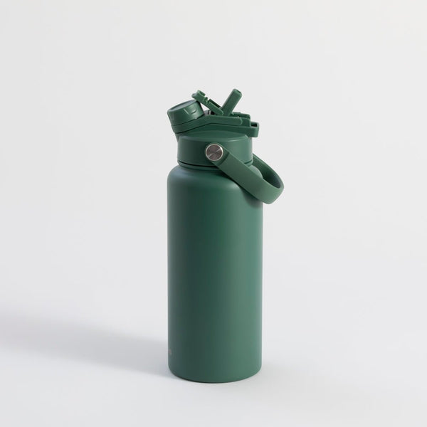 Switch 1L Water Bottle with Straw – Pine Green - alternate view