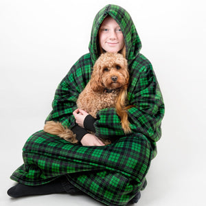 Tartan Green Oversized Blanket Hoodie - Bailey and Coco (UK)