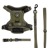 The Khaki One Trail & Glow Dog Harness, Lead & Collar Bundle - Bailey and Coco (UK)