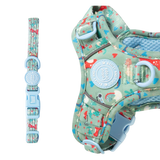 Trail & Glow Adjustable Collar - Colour Drops - Dino Party - Bailey and Coco (UK)