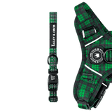 Trail & Glow® Collar - Tartan Green - Bailey and Coco (UK)