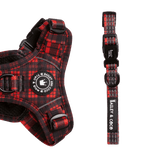 Trail & Glow® Collar - The Red Tartan One - Bailey and Coco (UK)