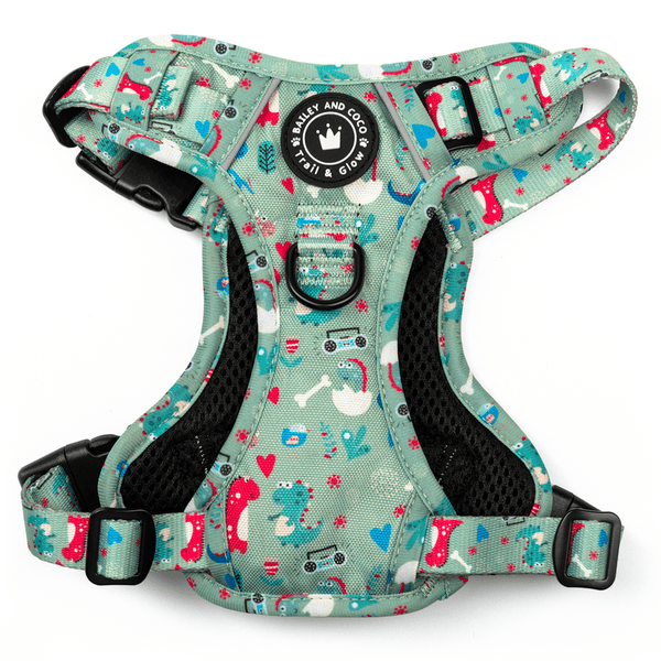 Trail & Glow® Dinosaur Dog Harness – Dino Party - alternate view
