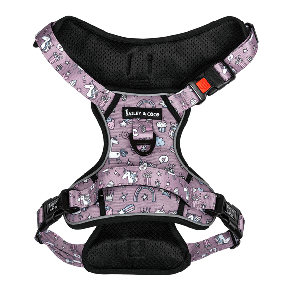 Trail & Glow® Dog Harness – Be Unique Unicorn - Original Design - Bailey and Coco (UK)