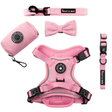 Trail & Glow® Dog Harness Bundle Set - Bubblegum Pink Tweed - Bailey and Coco (UK)
