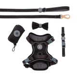 Trail & Glow - Dog Harness Bundle Set - Colour Drops - Charcoal Tweed - Bailey and Coco (UK)