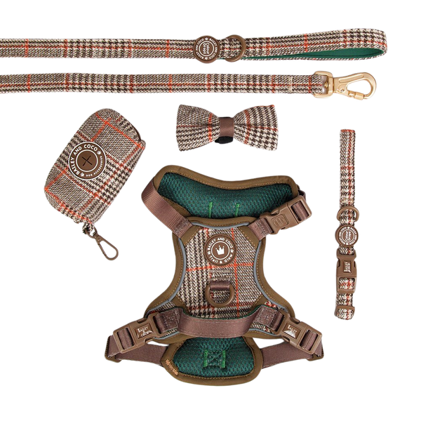 Trail & Glow - Dog Harness Bundle Set - Colour Drops - Heritage Plaid - Bailey and Coco (UK)