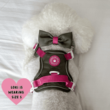 Trail & Glow Dog Harness - COLOUR DROPS® - Hot Khaki - Bailey and Coco (UK)