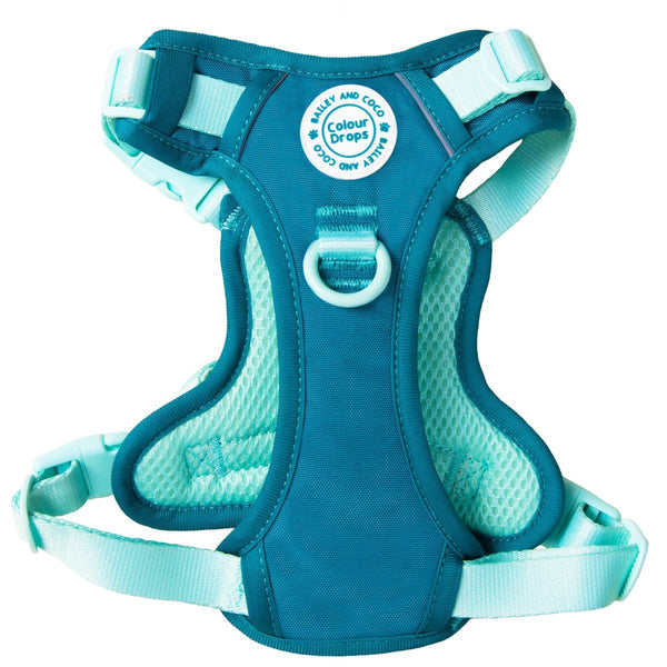 Trail & Glow Dog Harness - COLOUR DROPS® - Ice Teal - alternate view