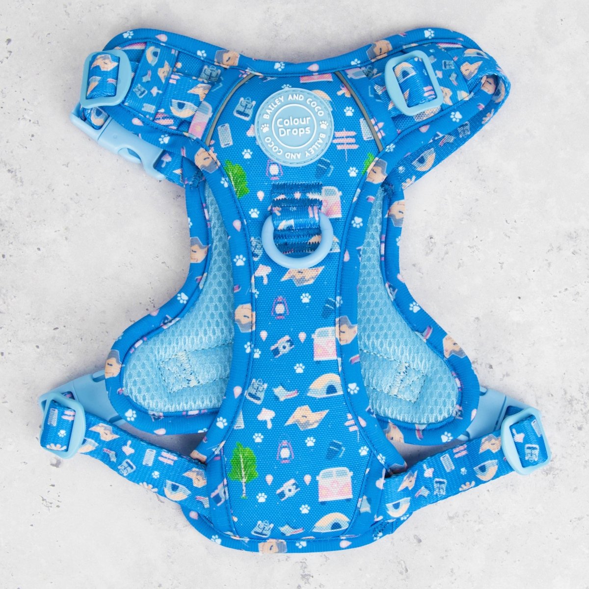 Trail & Glow Dog Harness - COLOUR DROPS® - Pitch, Please - Bailey and Coco (UK)