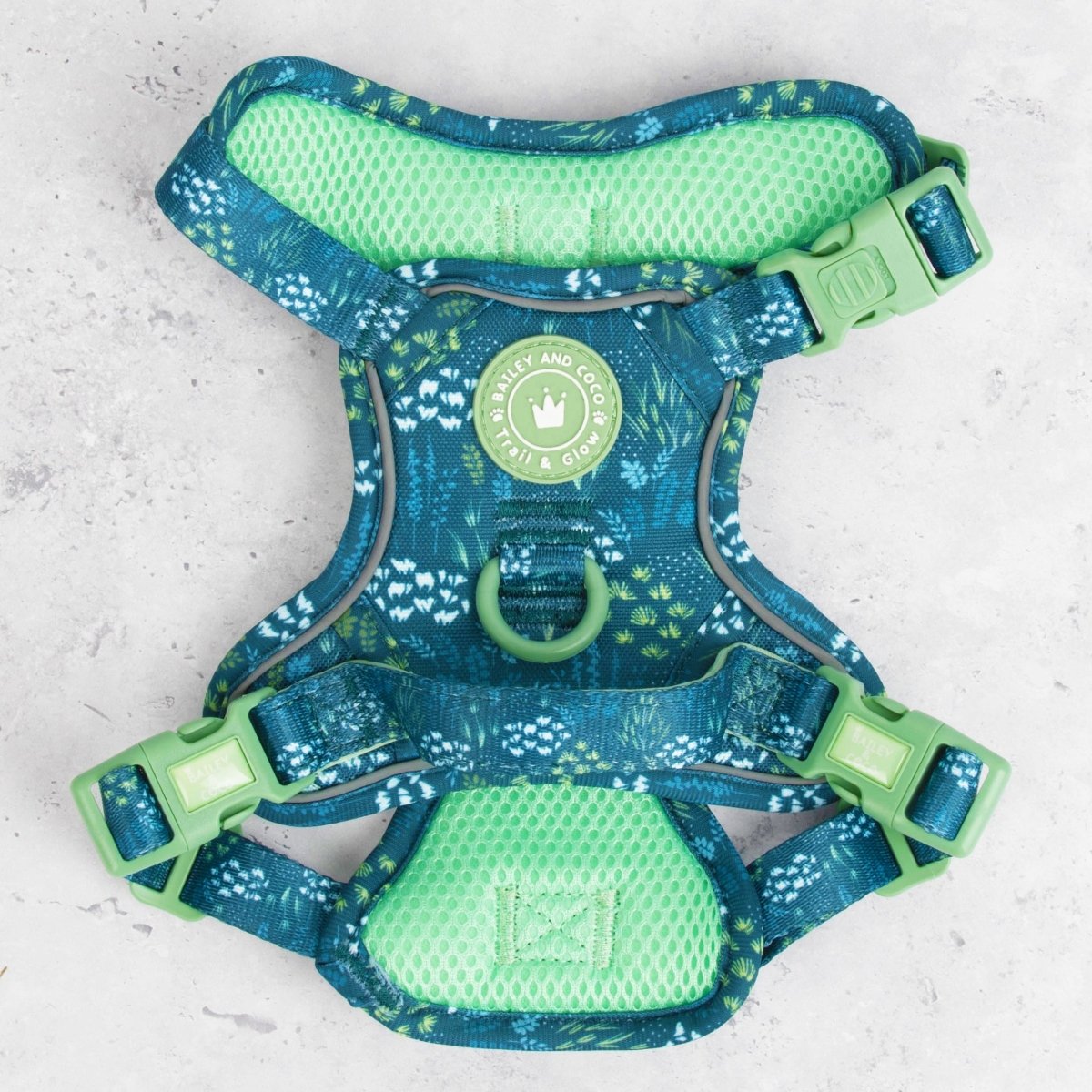 Trail & Glow Dog Harness - COLOUR DROPS® - Touch Grass - Bailey and Coco (UK)