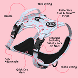 Trail & Glow® Dog Harness - Flamingo Fling - Bailey and Coco (UK)