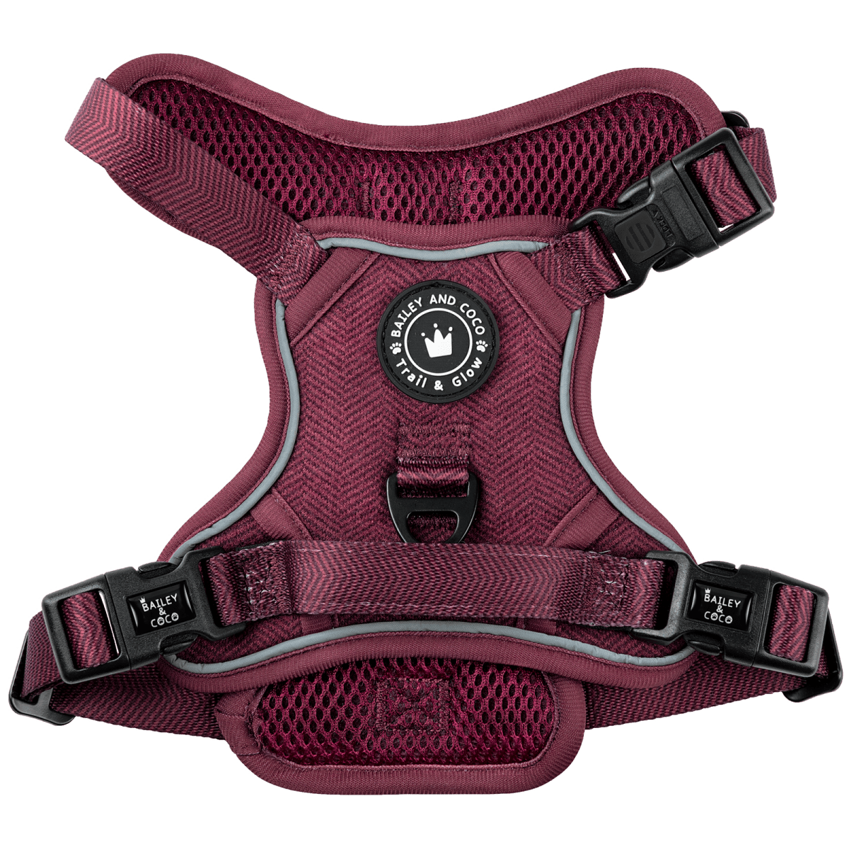 Trail & Glow® Dog Harness - Mulberry Tweed - Bailey and Coco (UK)