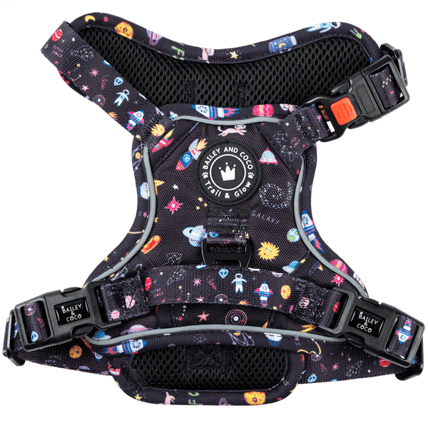 Trail & Glow® Dog Harness - Space Paws - Bailey and Coco (UK)