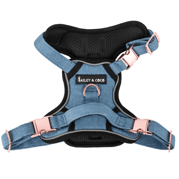 Trail & Glow® Dog Harness - The Denim One - Bailey and Coco (UK)