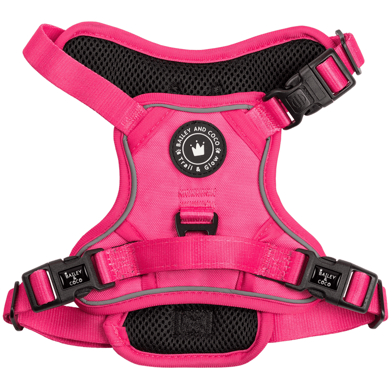 Trail & Glow® Dog Harness - The Hot Pink One - Bailey and Coco (UK)