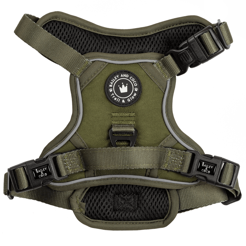 Trail & Glow® Dog Harness - The Khaki One - Bailey and Coco (UK)