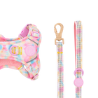 Trail & Glow Dog Lead 5ft - Colour Drops - Candy Floss