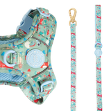 Trail & Glow Dog Lead 5ft - Colour Drops - Dino Party - Bailey and Coco (UK)