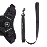Trail & Glow® Fabric Dog Lead 5ft - The Jet Black One - Bailey and Coco (UK)