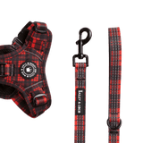 Trail & Glow® Fabric Dog Lead 5ft - The Red Tartan One - Bailey and Coco (UK)