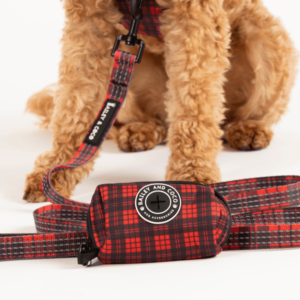 Poo Bag Holder - The Red Tartan One - alternate view