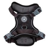 Trail & Glow Tweed Dog Harness - Colour Drops - Charcoal Tweed - Bailey and Coco (UK)