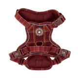 Trail & Glow Tweed Dog Harness - Colour Drops - Mulberry Plaid - Bailey and Coco (UK)