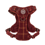 Trail & Glow Tweed Dog Harness - Colour Drops - Mulberry Plaid - Bailey and Coco (UK)