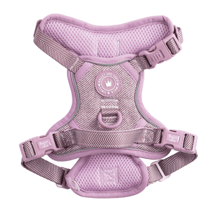 Trail & Glow Tweed Dog Harness - Colour Drops - Plum Tweed