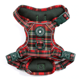 Trail & Glow Tweed Dog Harness - Colour Drops - Red Highland Tartan - Bailey and Coco (UK)