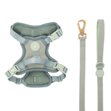 Trail & Glow Tweed Dog Harness & Lead Set - Colour Drops - Sage Tweed - Bailey and Coco (UK)