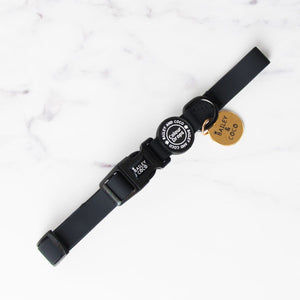 Waterproof Adjustable Collar - Colour Drops - Jet Black - Bailey and Coco (UK)