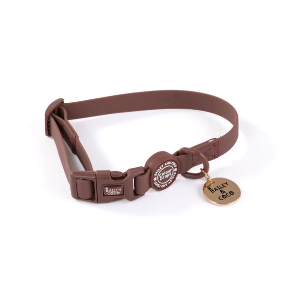 Waterproof Adjustable Collar - Colour Drops - Mulberry - alternate view