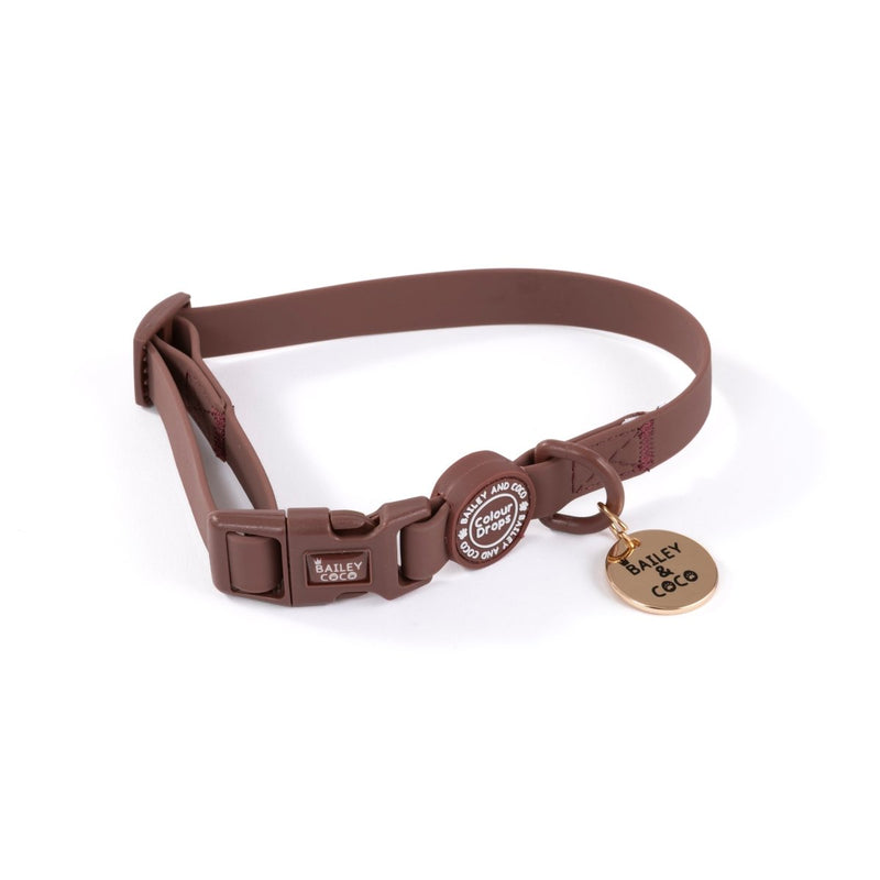 Waterproof Adjustable Collar - Colour Drops - Mulberry - Bailey and Coco (UK)