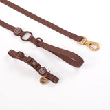 Waterproof Dog Lead & Collar Set - Colour Drops - Mulberry - Bailey and Coco (UK)