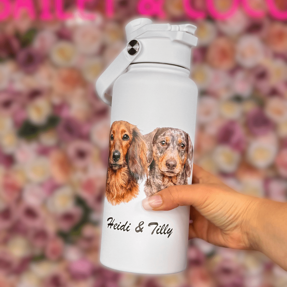 1L Switch personalised dog water bottle for versatile use