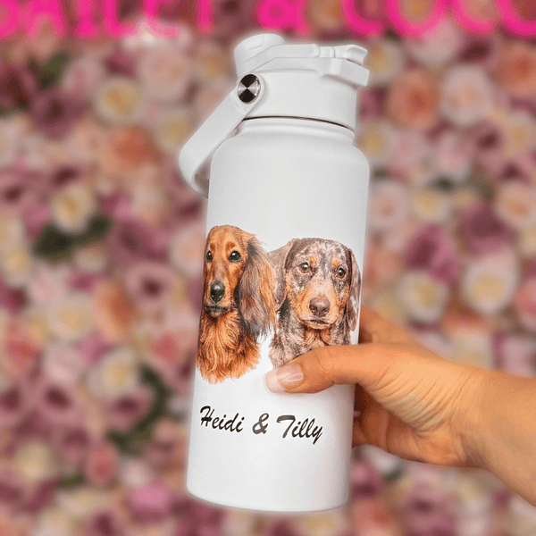 Your Dog on a Bottle (Personalised) – 1L Switch Bottle - Bailey and Coco (UK)