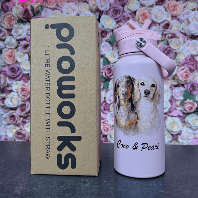 Your Dog on a Bottle (Personalised) – 1L Switch Bottle - Bailey and Coco (UK)